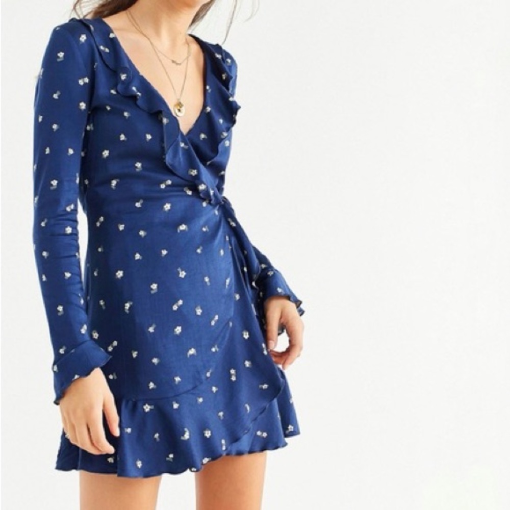 urban outfitters floral wrap dress